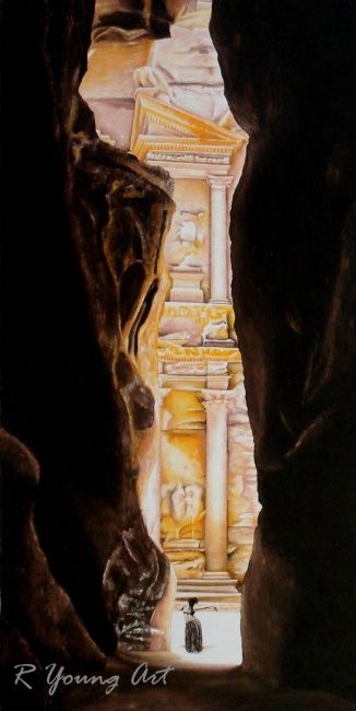Painting titled "Homage to Petra" by Richard Young, Original Artwork