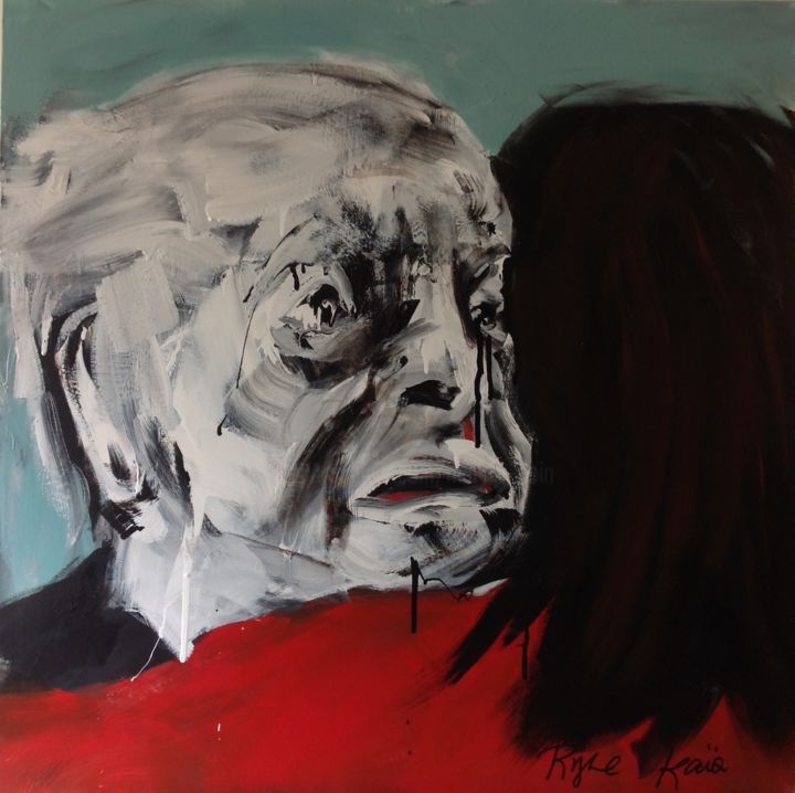 Painting titled "Consolation" by Maryse Coin (Ryse Kaïa), Original Artwork, Acrylic Mounted on Wood Stretcher frame