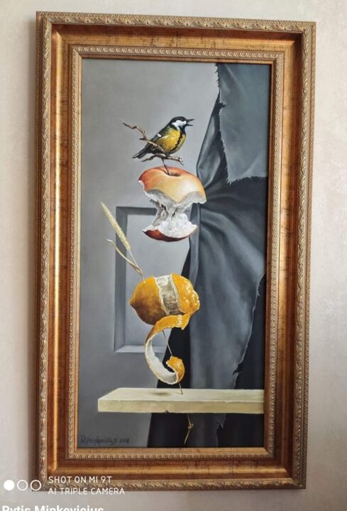 Painting titled "Įtampa" by Rytis Minkevičius, Original Art, Oil