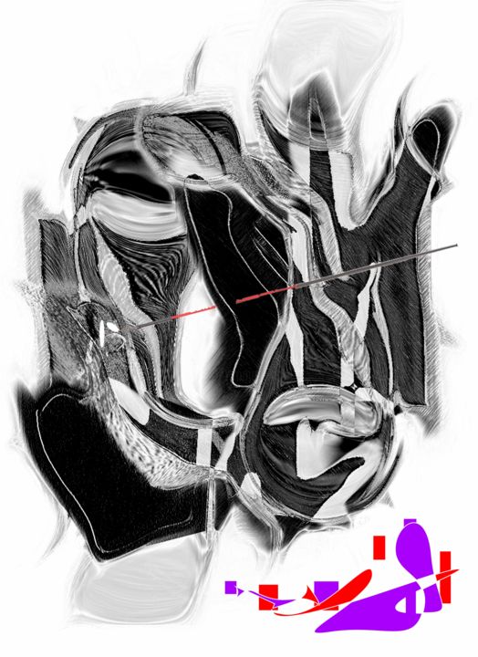 Digitale Kunst mit dem Titel "P.C.R cita" von Decolorado, Original-Kunstwerk, Digitale Malerei