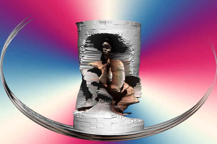Цифровое искусство под названием "Gondoles Pompéi.jpg" - Decolorado, Подлинное произведение искусства, Цифровая живопись
