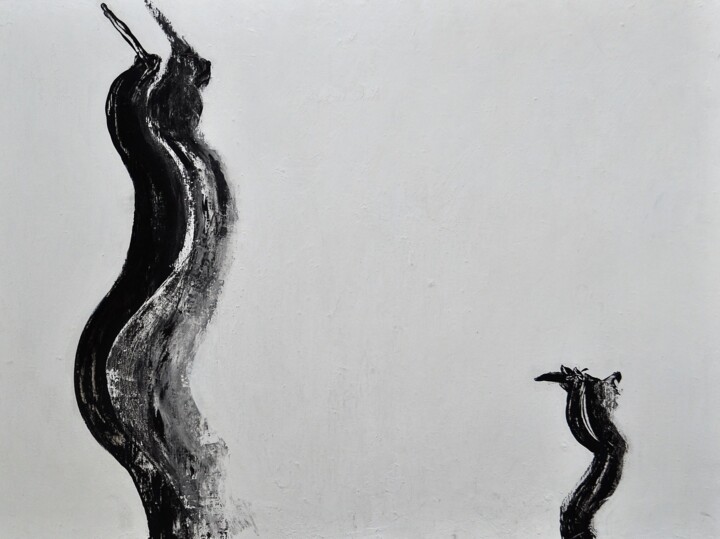 Peinture intitulée "Famille" par Sylvie Cochain, Œuvre d'art originale, Acrylique