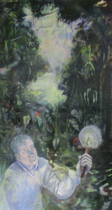 Peinture intitulée "il nous faut de la…" par Sophie Garapon, Œuvre d'art originale, Huile Monté sur Châssis