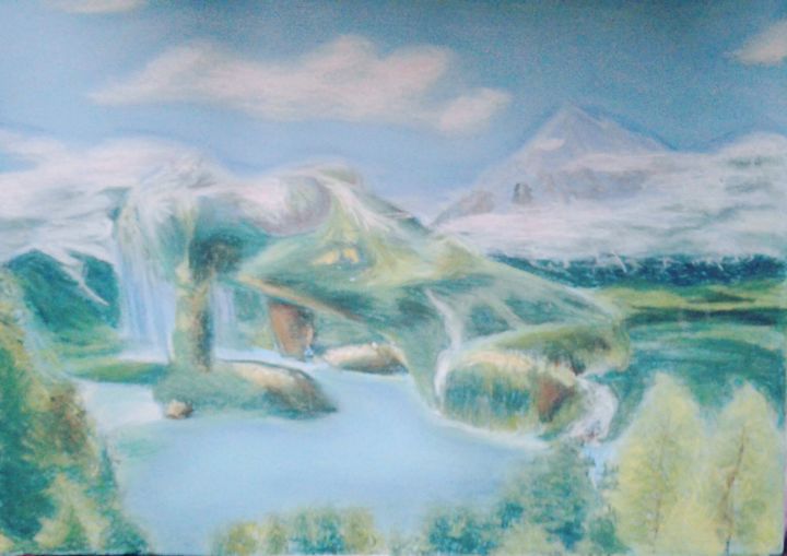 Drawing titled "Mère nature est pui…" by Solan Et Ses Pastels, Original Artwork, Pastel