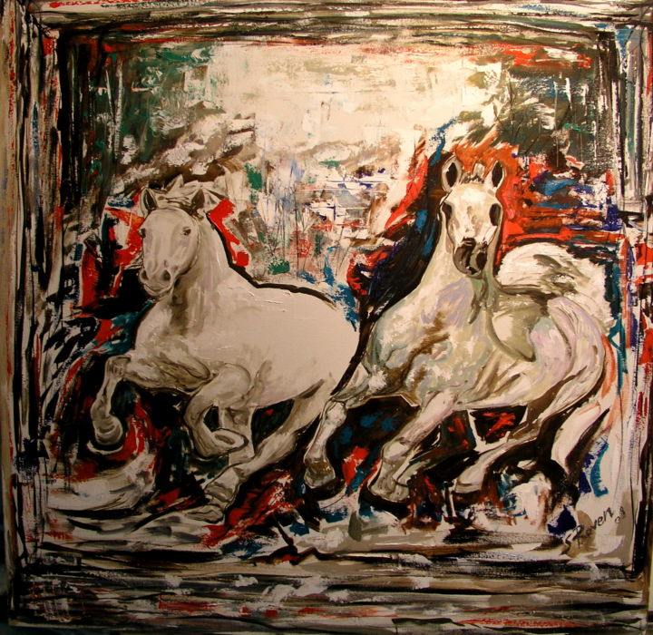 Ζωγραφική με τίτλο "Freedom" από S-Roven, Αυθεντικά έργα τέχνης, Λάδι
