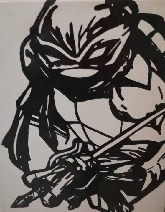 Dessin intitulée "Tortue ninja" par Speeedy Art, Œuvre d'art originale