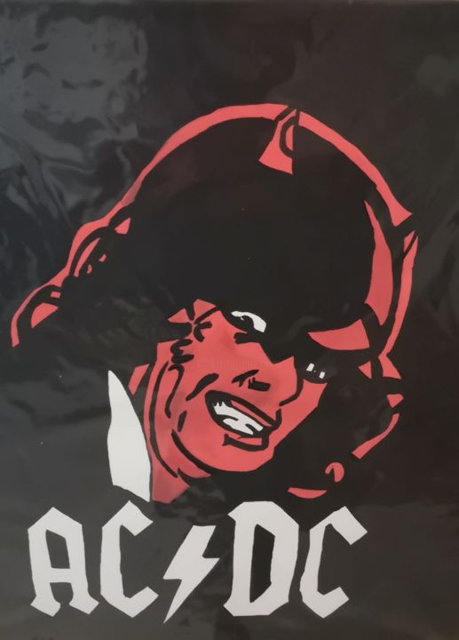 Painting titled "Ac/dc" by Speeedy Art, Original Artwork