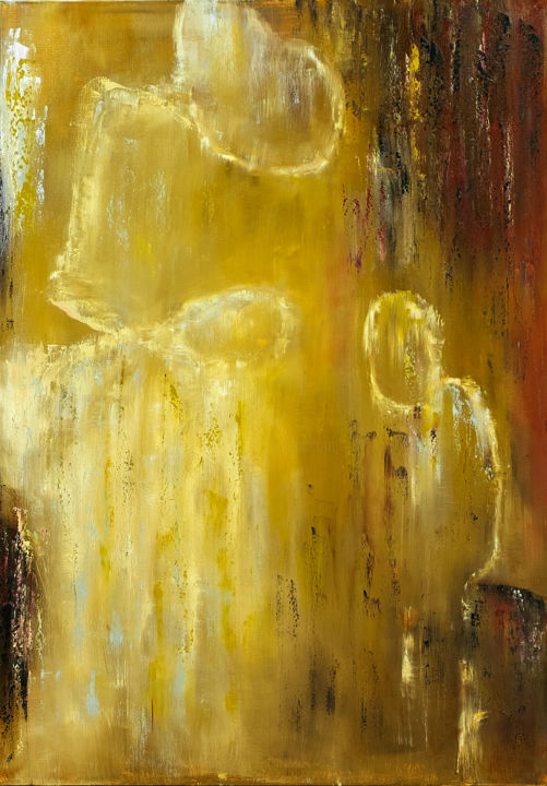 Картина под названием "Евангелие 70х100" - Lilian Harts, Подлинное произведение искусства, Масло Установлен на Деревянная ра…