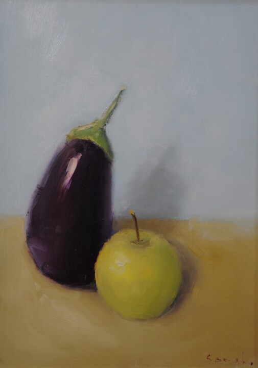 Schilderij getiteld "still life" door Saash, Origineel Kunstwerk, Olie