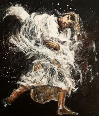 Картина под названием "Danza Luna" - Alfonso Sabariego, Подлинное произведение искусства