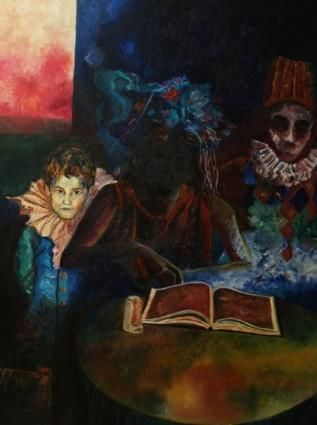 Pittura intitolato "La familia" da Alfonso Sabariego, Opera d'arte originale