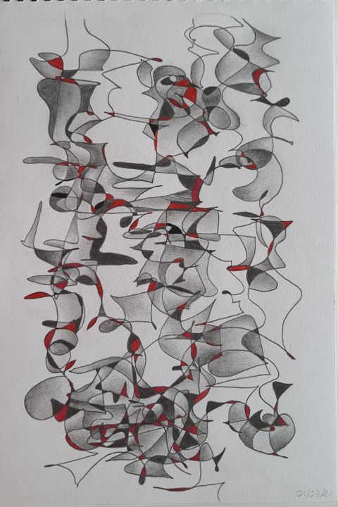 Dessin intitulée "Resistance" par Sab Lec, Œuvre d'art originale, Crayon