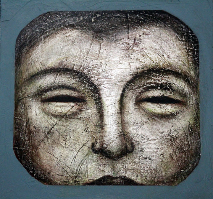 Peinture intitulée "Stone Faces Collect…" par Saber Soleimani, Œuvre d'art originale, Autre