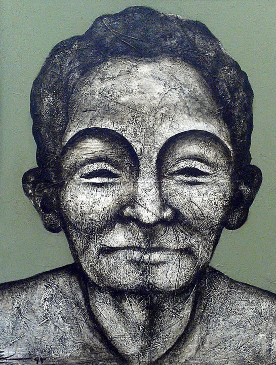 Pintura intitulada "Stone Faces Collect…" por Saber Soleimani, Obras de arte originais, Outro