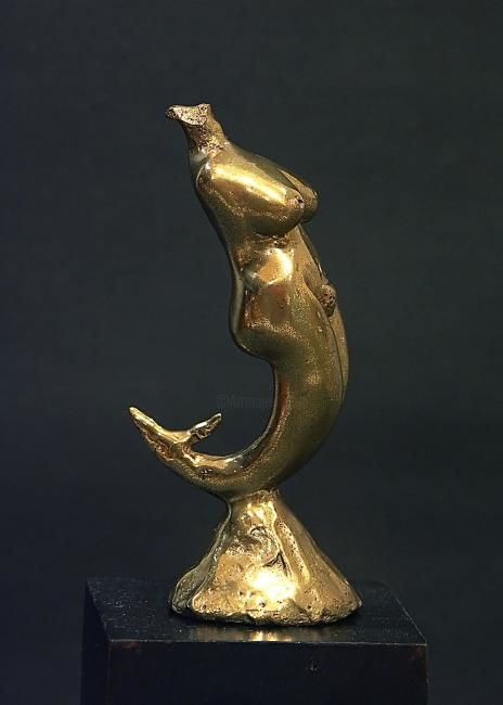 Sculpture intitulée "Male bate" par Roumen Sabev, Œuvre d'art originale, Coulage