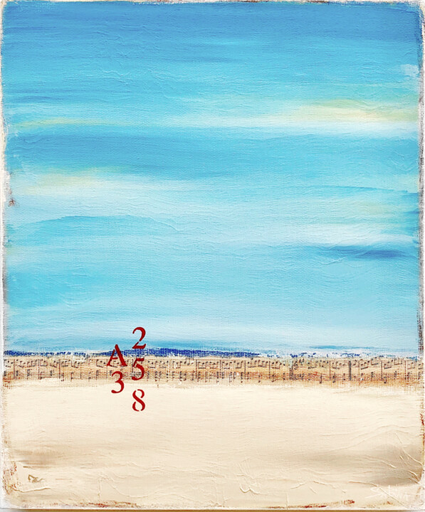 Painting titled "Summer Day" by Sabina D'Antonio, Original Artwork, Acrylic Mounted on Wood Stretcher frame
