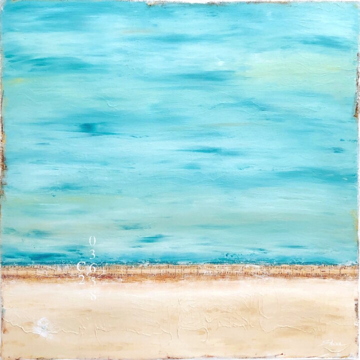 Peinture intitulée "Salty Breeze" par Sabina D'Antonio, Œuvre d'art originale, Acrylique Monté sur Châssis en bois