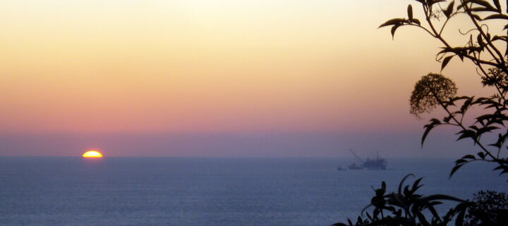 Photographie intitulée "Sunset in Mediterra…" par Sabina Faynberg, Œuvre d'art originale, Photographie non manipulée