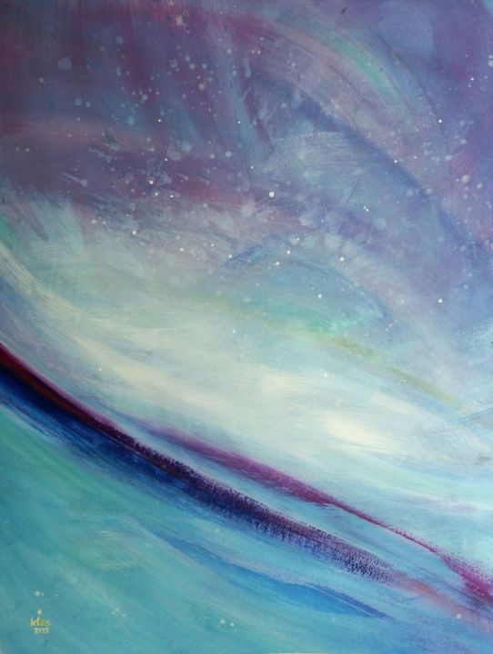 Painting titled "dreamland cosmos" by Sabina Kiss, Original Artwork, Acrylic