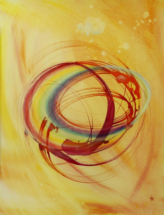 Painting titled "dynamics - ILONKAJA" by Sabina Kiss, Original Artwork, Acrylic