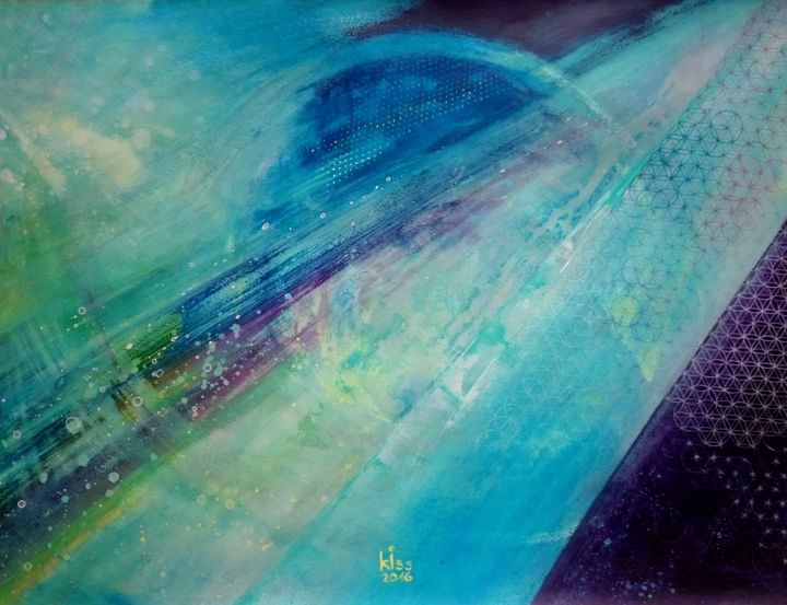 Peinture intitulée "universal power" par Sabina Kiss, Œuvre d'art originale, Acrylique