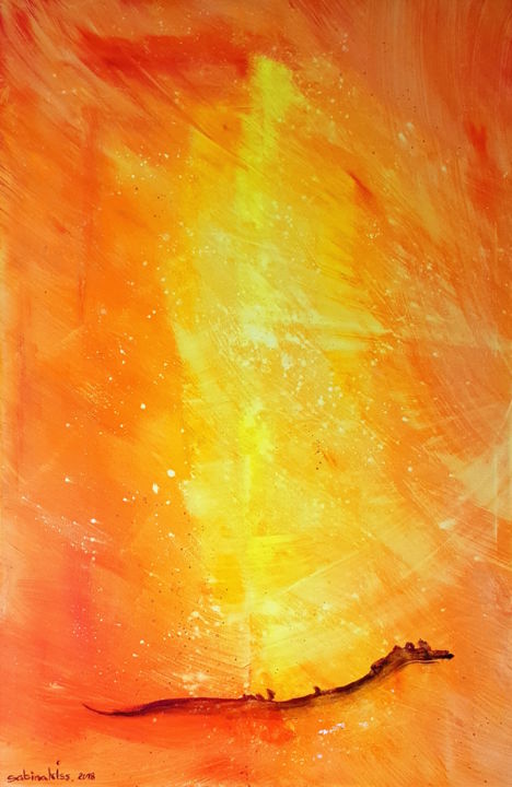 Pintura intitulada "holy spirit 1" por Sabina Kiss, Obras de arte originais, Acrílico