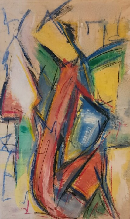 Painting titled "Pulse Wave - Issue 3" by Sabine Aramouni, Original Artwork, Pastel