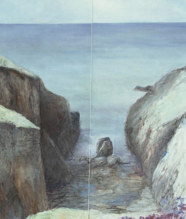 Pittura intitolato "La Pointe Saint Mat…" da Sabine Dutilh, Opera d'arte originale, Olio