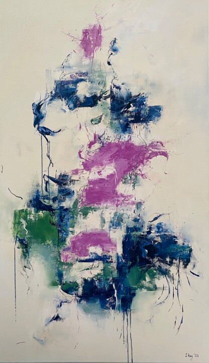 제목이 "Eternal Spring"인 미술작품 Sabine Kay로, 원작, 기름 나무 들것 프레임에 장착됨