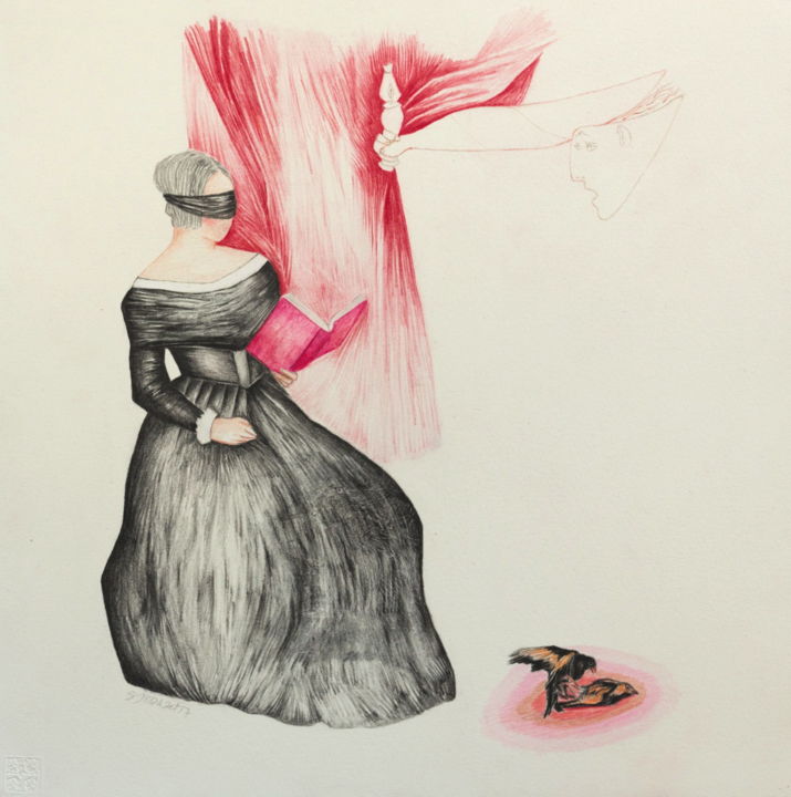 Disegno intitolato "Fantasmas 3.jpg" da Sabine Delahaut, Opera d'arte originale