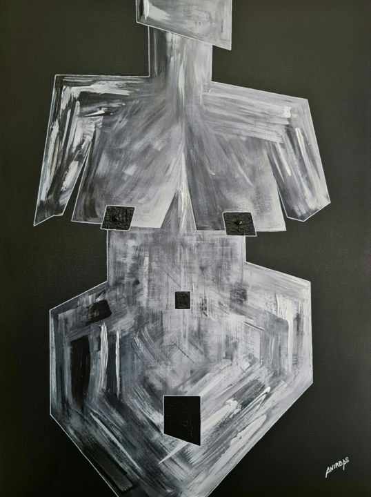 Peinture intitulée "Le carré de l'hypov…" par Sabrina Favéreaux (Anirbas), Œuvre d'art originale, Acrylique Monté sur Châssi…