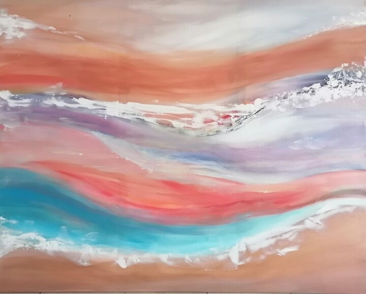 Peinture intitulée "Horizon" par Sabrina Galijas-Reginali, Œuvre d'art originale, Acrylique Monté sur Châssis en bois