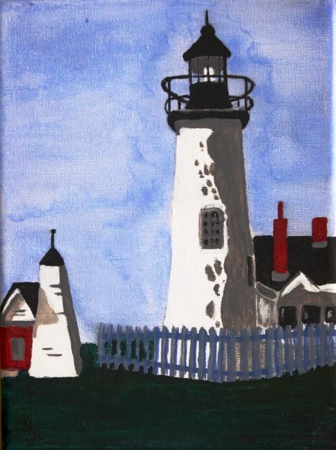 Malerei mit dem Titel "Pemaquid Point Ligh…" von Sabrina Lorch, Original-Kunstwerk