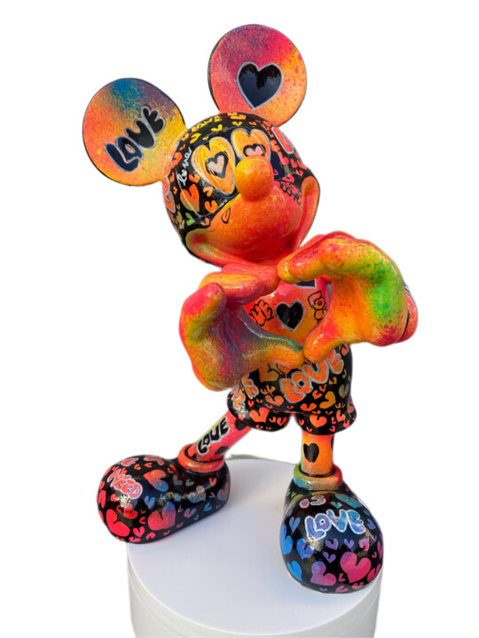 Скульптура под названием "Mickey Love" - Sabrina Seck, Подлинное произведение искусства, Маркер