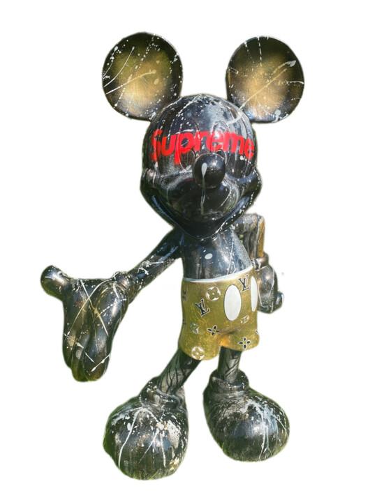 Escultura titulada "Mickey Supreme" por Sabrina Seck, Obra de arte original, Acrílico