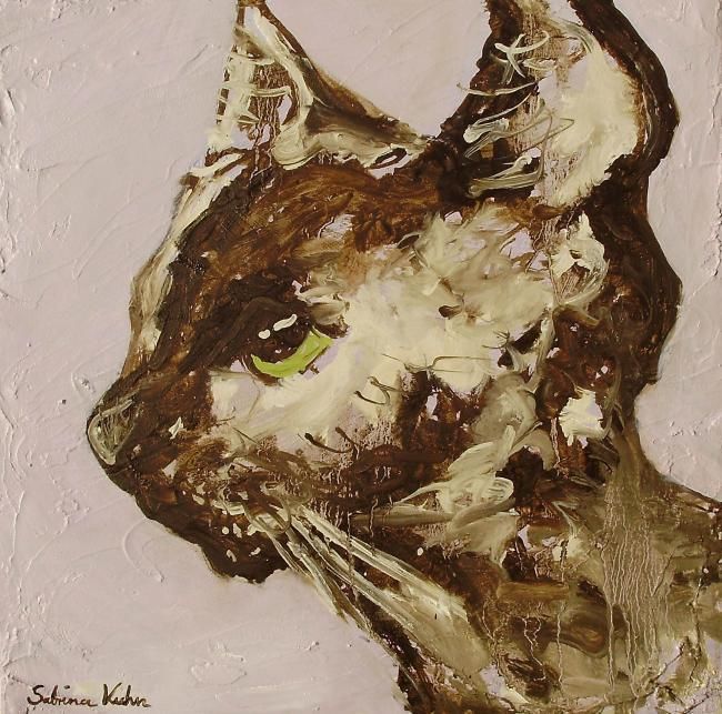Peinture intitulée "Il s´appelle: Katz" par Sabrina Kuhn, Œuvre d'art originale