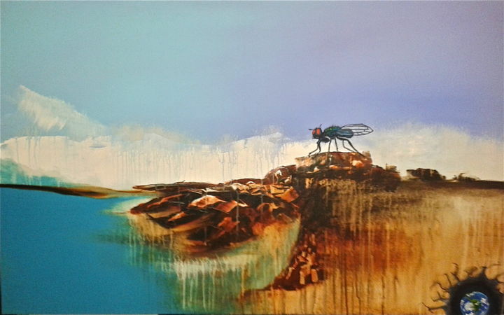 Peinture intitulée "FLEAU" par Sabvia, Œuvre d'art originale,
