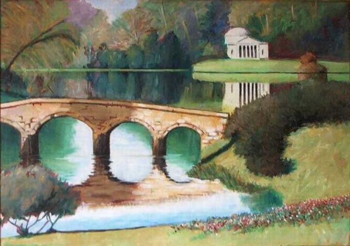 Pittura intitolato "land" da Cosimo Saccone, Opera d'arte originale,