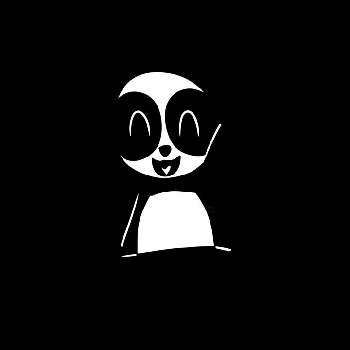 Arte digitale intitolato "Panda" da Sacha Crozas, Opera d'arte originale, Pittura digitale