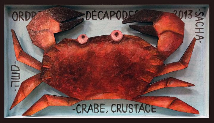「Crabe」というタイトルの絵画 Sacha Schwarzによって, オリジナルのアートワーク, アクリル