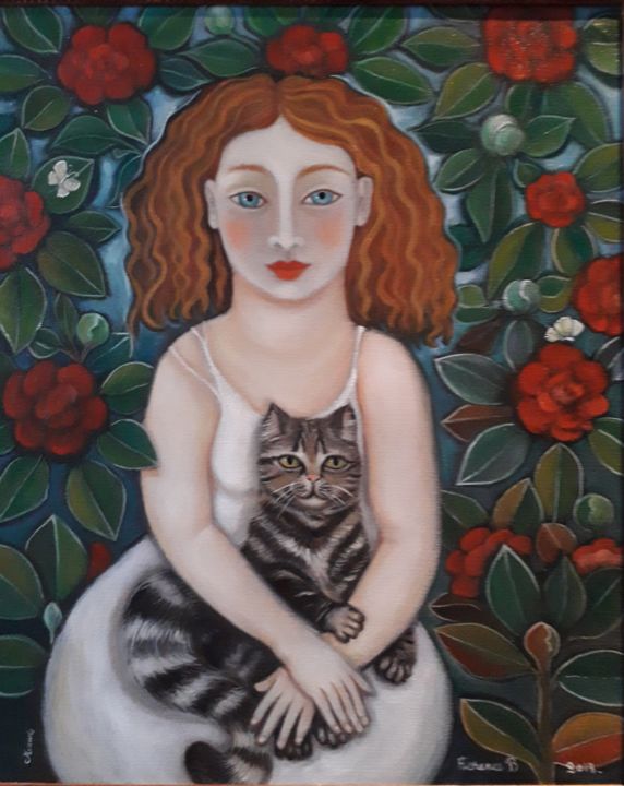Peinture intitulée "Maud" par Florence Blouet, Œuvre d'art originale, Huile