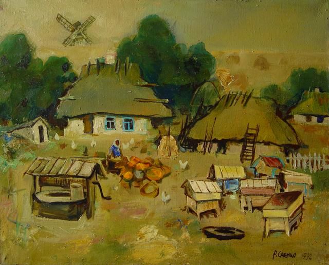 Картина под названием "пасека" - Виталий Мухаровский, Подлинное произведение искусства