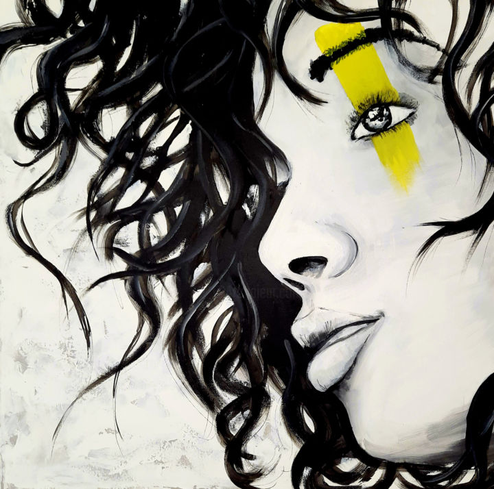 Peinture intitulée "Femme n°1" par Saf'Art Saf'Art, Œuvre d'art originale, Acrylique