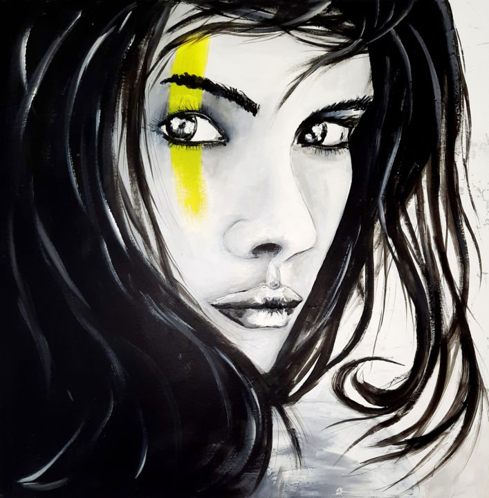 Peinture intitulée "Femme n°2" par Saf'Art Saf'Art, Œuvre d'art originale, Acrylique