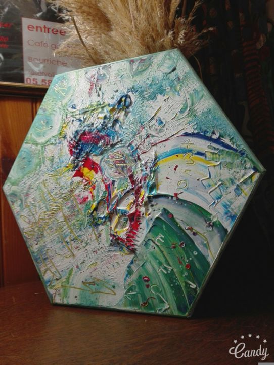 Malerei mit dem Titel "abstract fresh color" von Le Guerrier De La Lumière, Original-Kunstwerk, Acryl