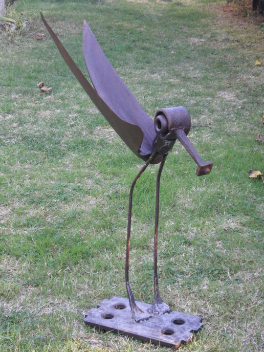 Escultura titulada "Un échassier ." por Jean Marc, Obra de arte original