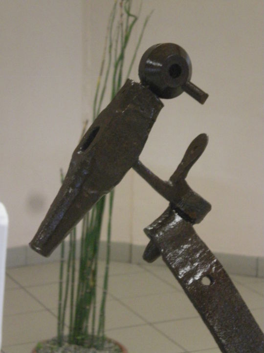 Sculpture intitulée "Le moineau" par Jean Marc, Œuvre d'art originale