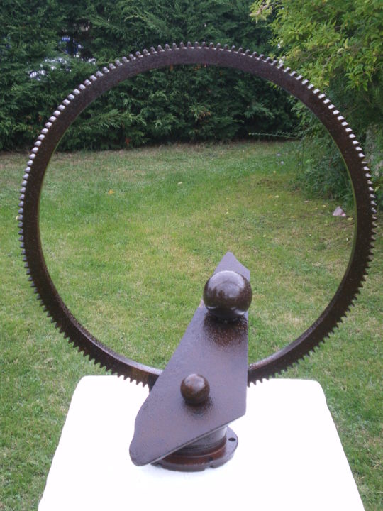 Sculpture titled "Trophée  pétanque ." by Jean Marc, Original Artwork