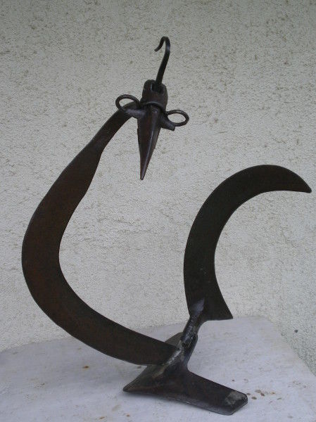 Sculpture intitulée "L'intello ." par Jean Marc, Œuvre d'art originale, Métaux