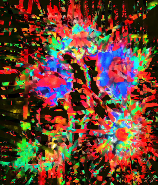 Digital Arts titled "Digital Abstract No…" by Shahriar Aghakhani, Original Art, Digital Painting